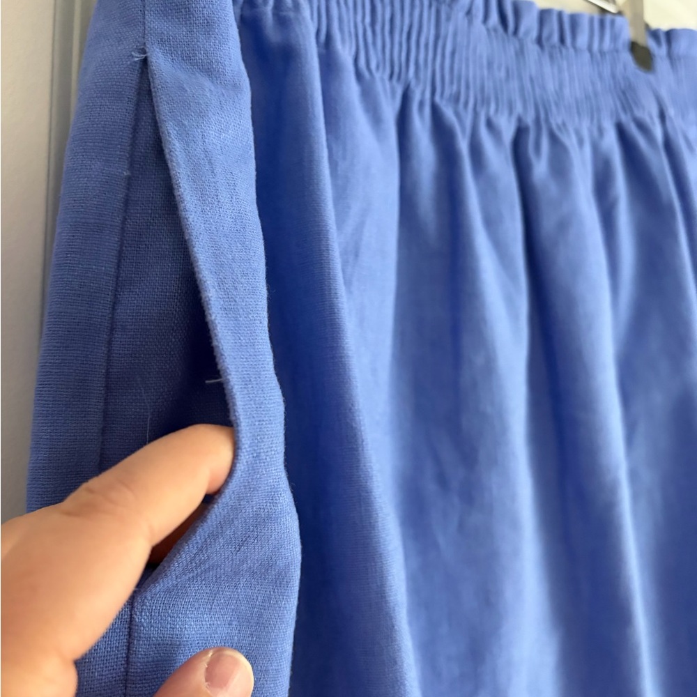 J. Crew Factory Cornflower Blue Elastic-Waist Mini Skirt - Picture 3 of 7